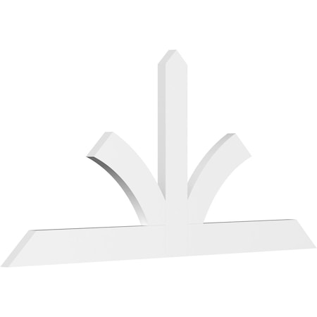 Ekena Millwork Richland Architectural Grade PVC Gable Bracket, 84"W x 38 1/2"H x 2"D x 6"F, 11/12 Pitch GBP084X39X0206RIC00